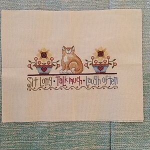 Finished counted cross stitch